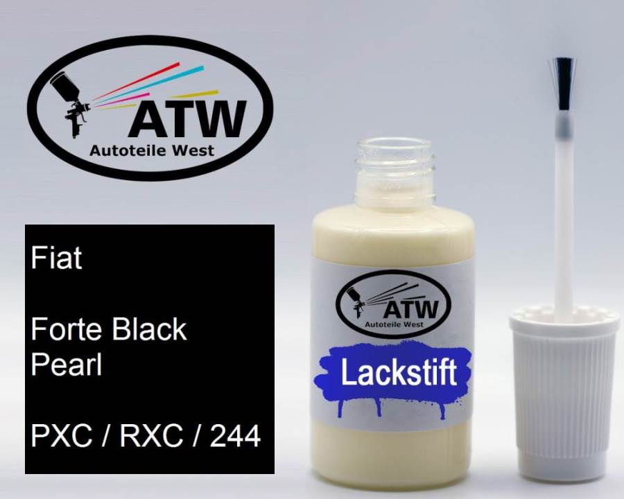 Fiat, Forte Black Pearl, PXC / RXC / 244: 20ml Lackstift, von ATW Autoteile West.